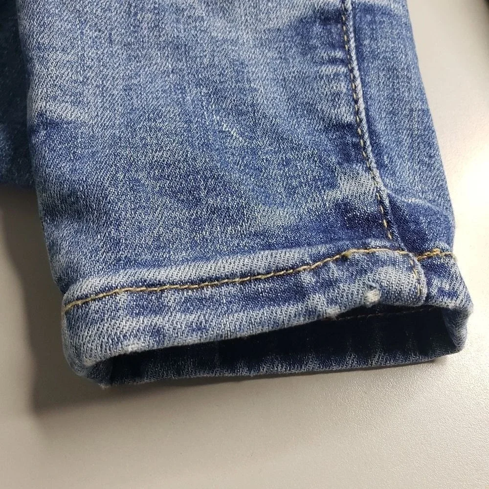 Judy Blue Jeans Skinny Fit Distressed Patchwork Medium Wash‎ Stretch Size 25